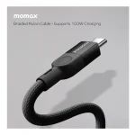 Momax 100W USB-C to USB-C Magnetic Cable 1M – Black