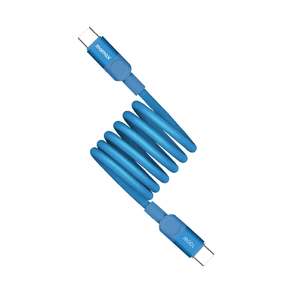 Momax 100W USB-C to USB-C Magnetic Cable 1M - Blue