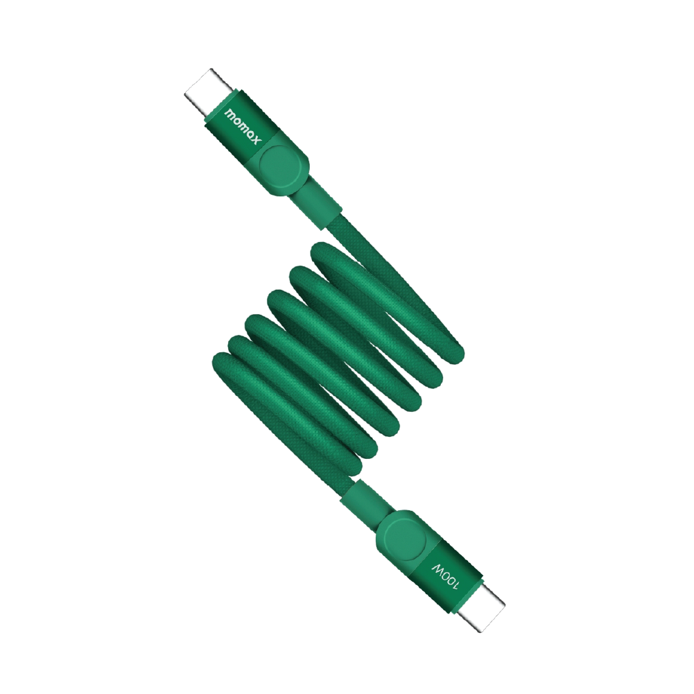 Momax 100W USB-C to USB-C Magnetic Cable 1M - Green