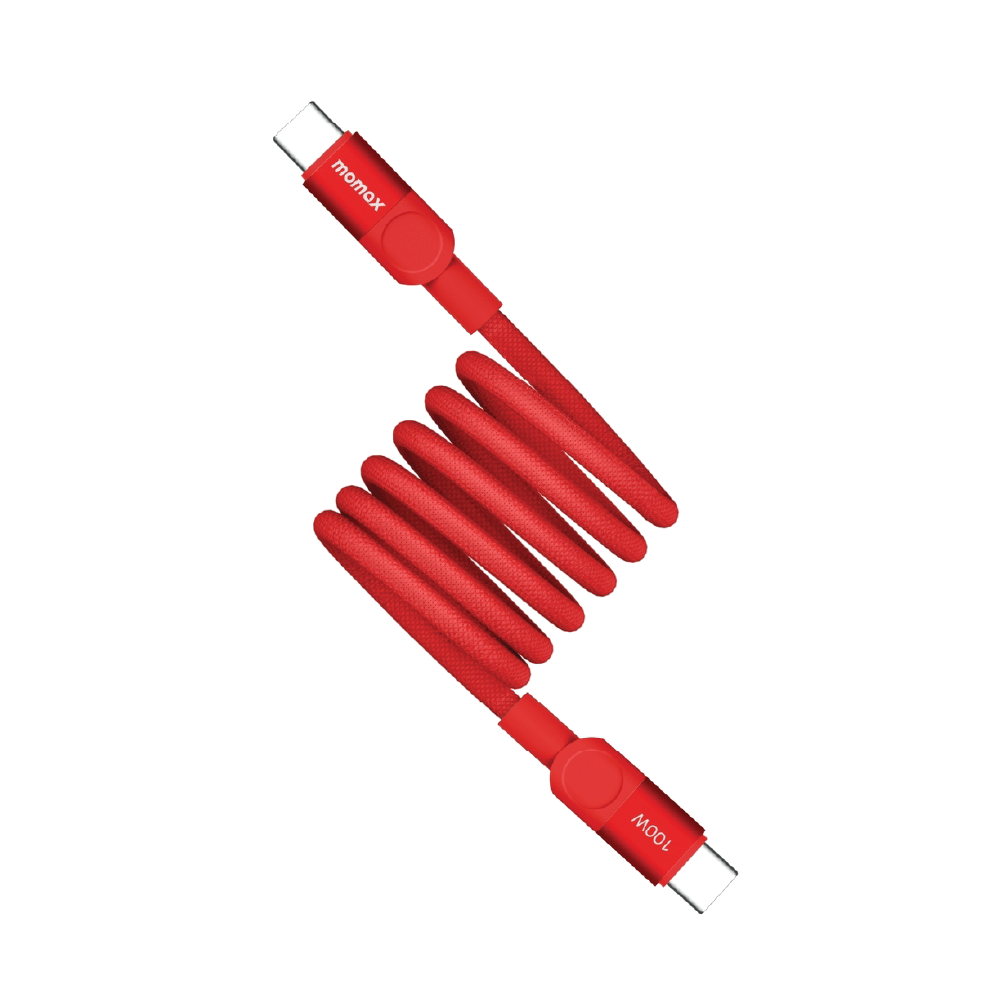 Momax 100W USB-C to USB-C Magnetic Cable 1M - Red