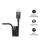 Momax 66W USB-A to USB-C Magnetic Cable 1M – Black