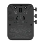 Momax World2 Gan 70W 5-Port USB-C Travel Adaptor – Black