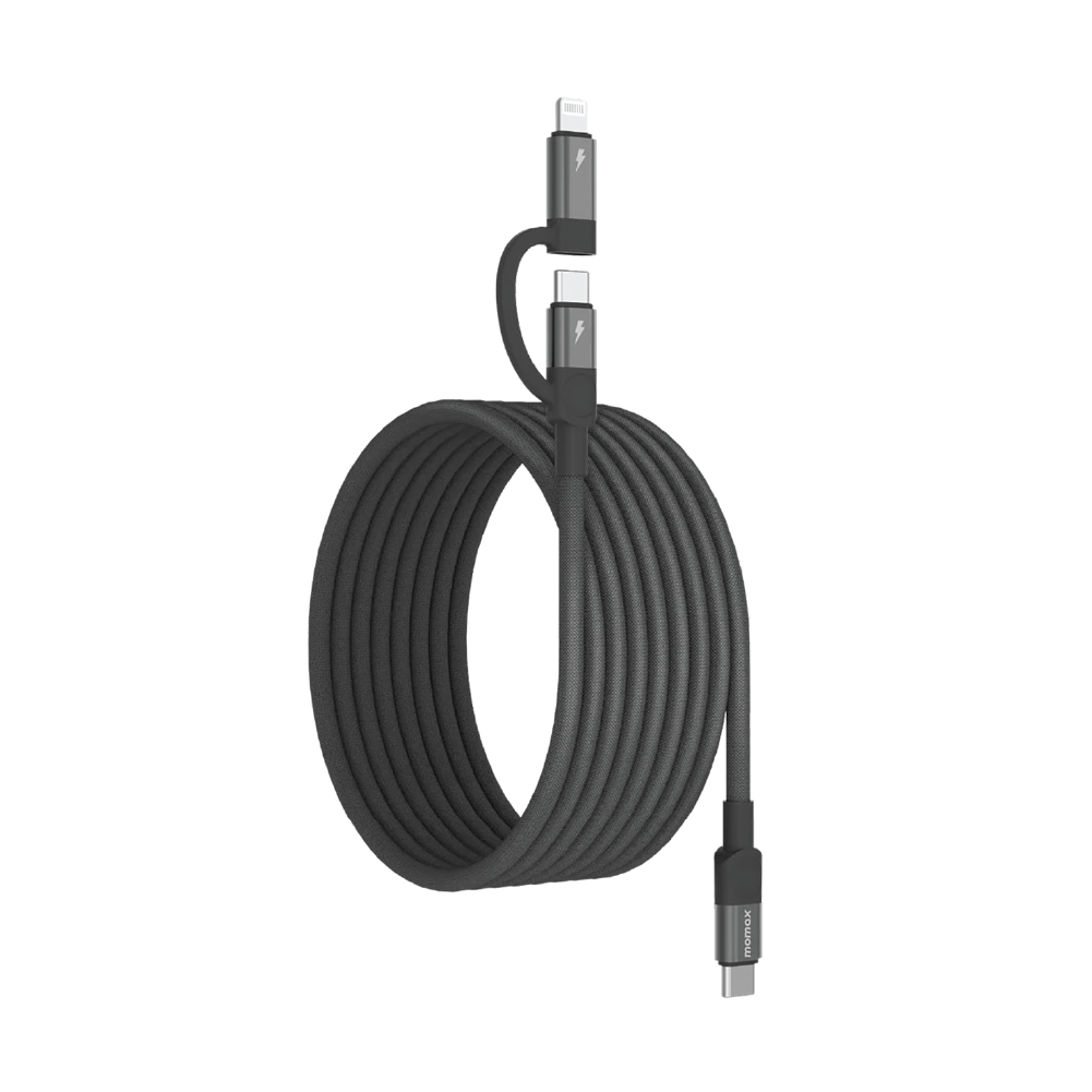 Momax C to C & Lightning Magnetic Cable 2M - Black
