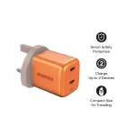 Momax Charge 45W 2-Port GAN Charger 2X USB-C – Orange