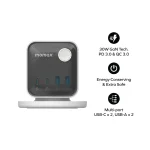Momax Charge Work Flow 3-Outlet Power Cube with USB