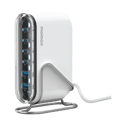 Momax Charger Flow Plus PD 120W 6 Ports GAN Desktop Charger