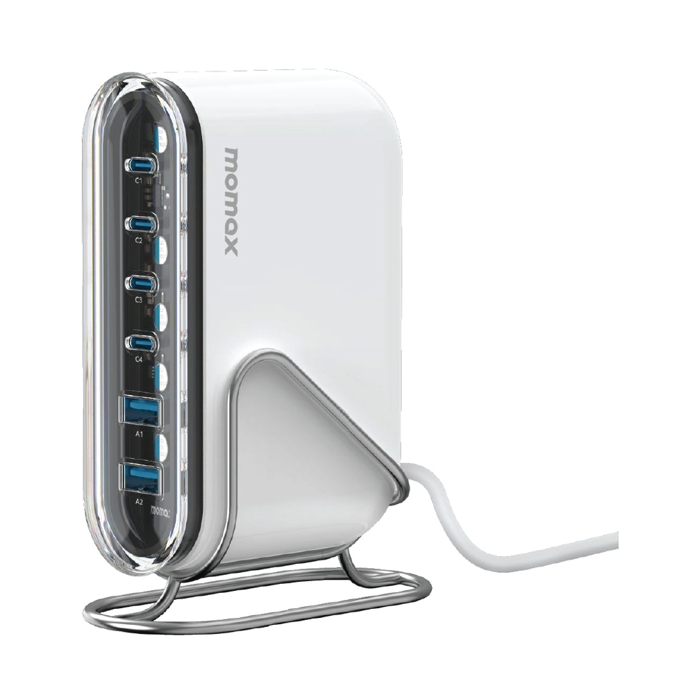 Momax Charger Flow Plus PD 120W 6 Ports GAN Desktop Charger