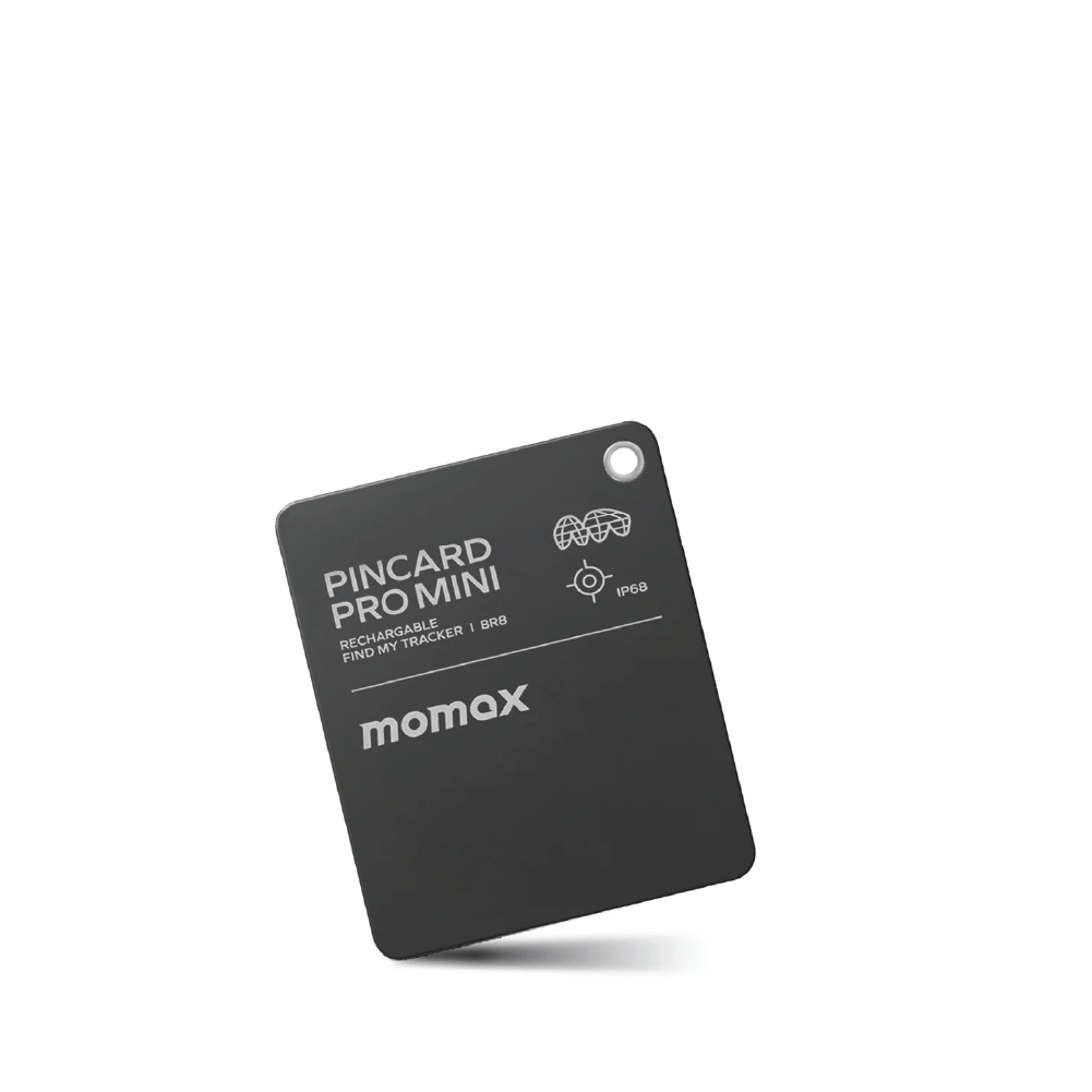 Momax PinCard Mini Find My GPS Tracker with Wireless Charging