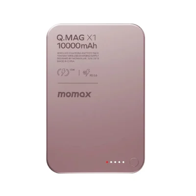 Momax Q.Mag X1 10000mAh 15W MagSafe Power Bank - Pink