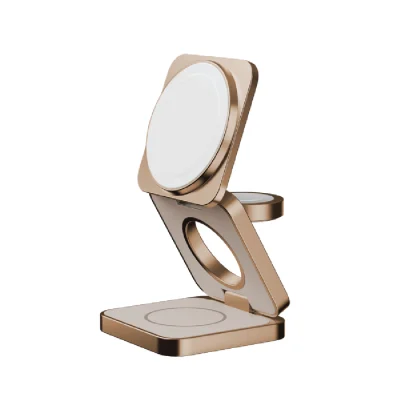 Momax Q2 Mag Go Qi 2 15W 3 in1 Charging Stand - Desert Titanium
