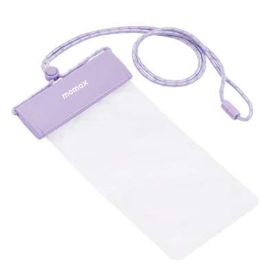 Momax Waterproof Pouch Universal With Neck Strap - Purple