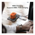 Momax World2 Gan 70W 5-Port USB-C Travel Adaptor – Orange