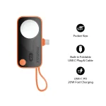 Momax X Pro Mini+ 5000mAh & Built-in C with AW Charger – Orange