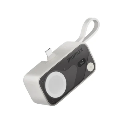 Momax X Pro Mini+ 5000mAh & Built-in C with AW Charger - White