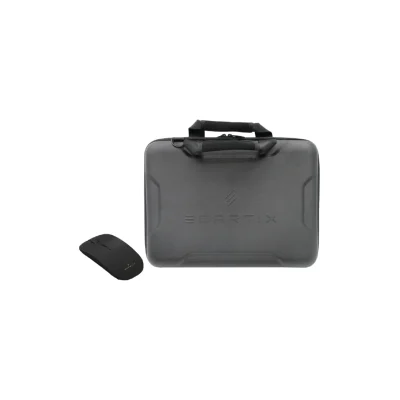SMARTIX Laptop Bag Plain Black with Assorted Mouse