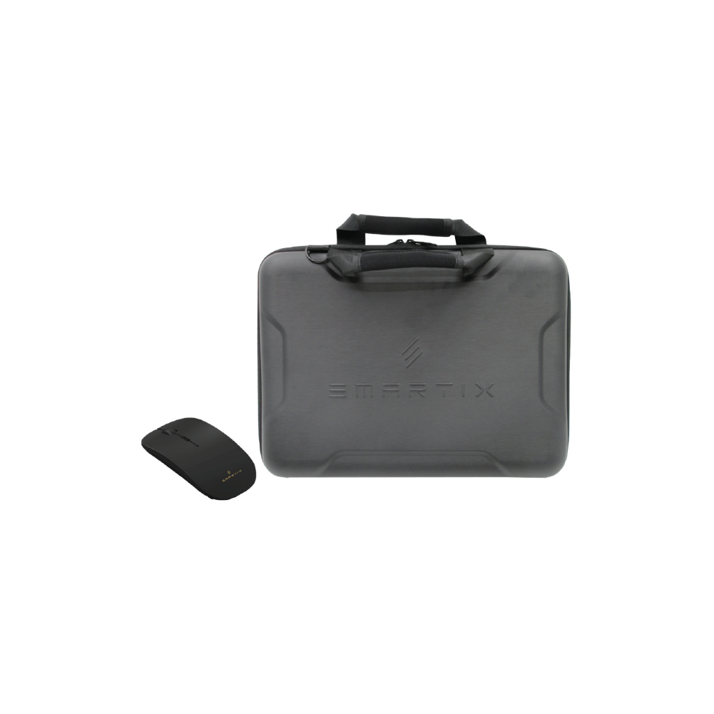 SMARTIX Laptop Bag Plain Black with Assorted Mouse