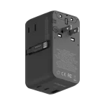 Momax World2+ 100W 4-Port Dual Travel Adaptor – Black