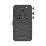 Momax World2+ 100W 4-Port Dual Travel Adaptor – Black