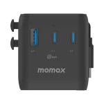 Momax World2+ 100W 4-Port Dual Travel Adaptor – Black