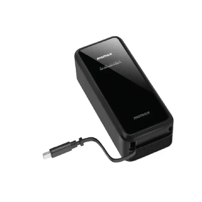 MOMAX 1PAC 10000mAh 3-in-1 GaN Power Bank – Black
