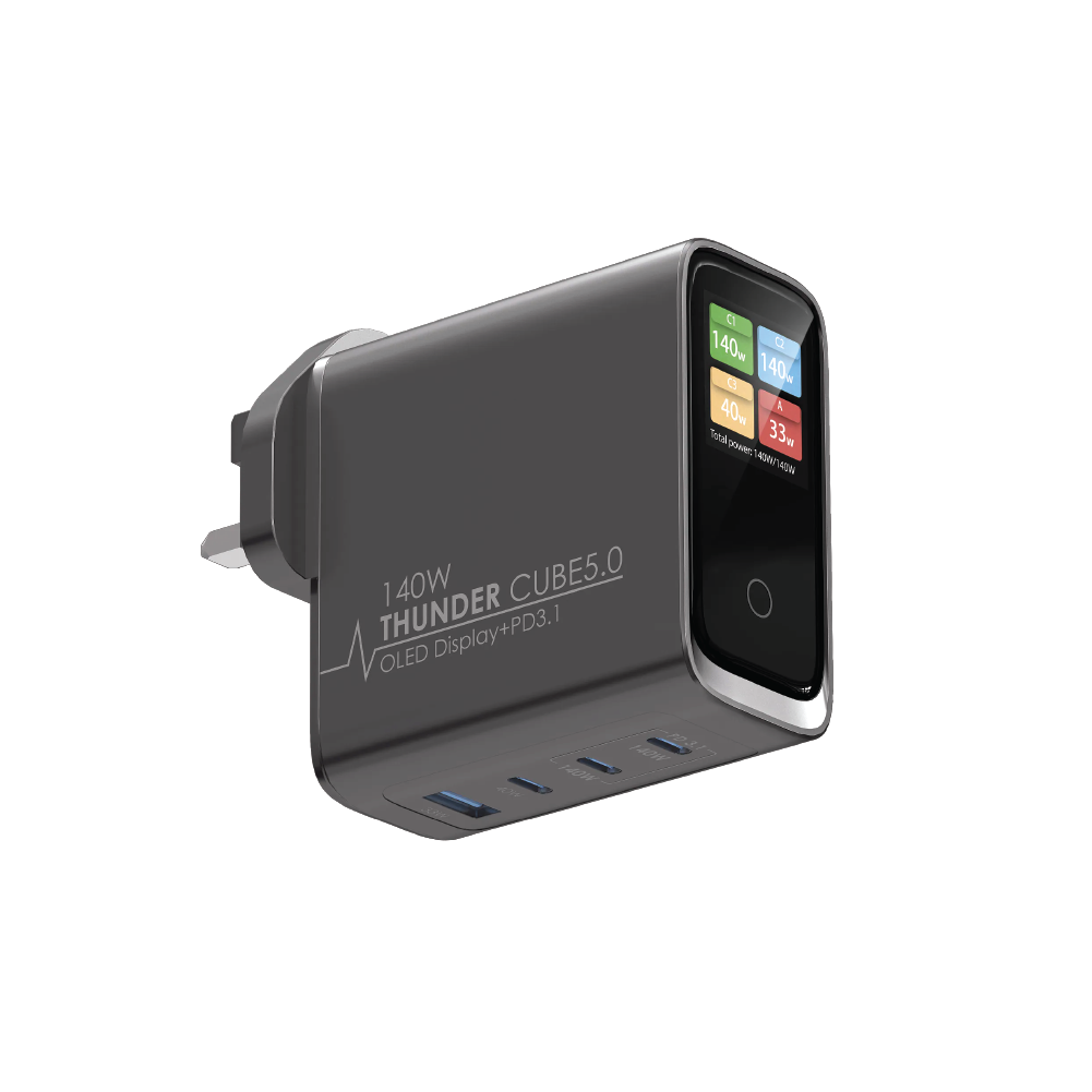 EGO 140W Thunder Cube 5 OLED Charger – Black