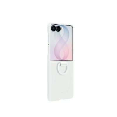 Samsung Galaxy Z Flip8 Silicone Ring Magnet Case – Cream