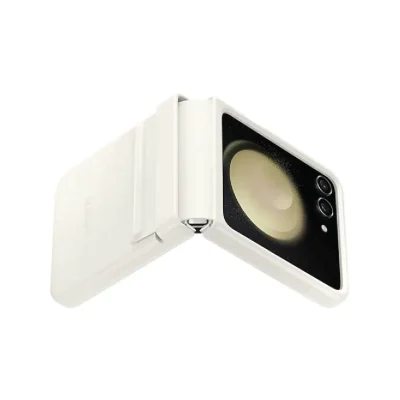 Samsung Galaxy Z Flip5 Flap Eco-Leather Case - Cream