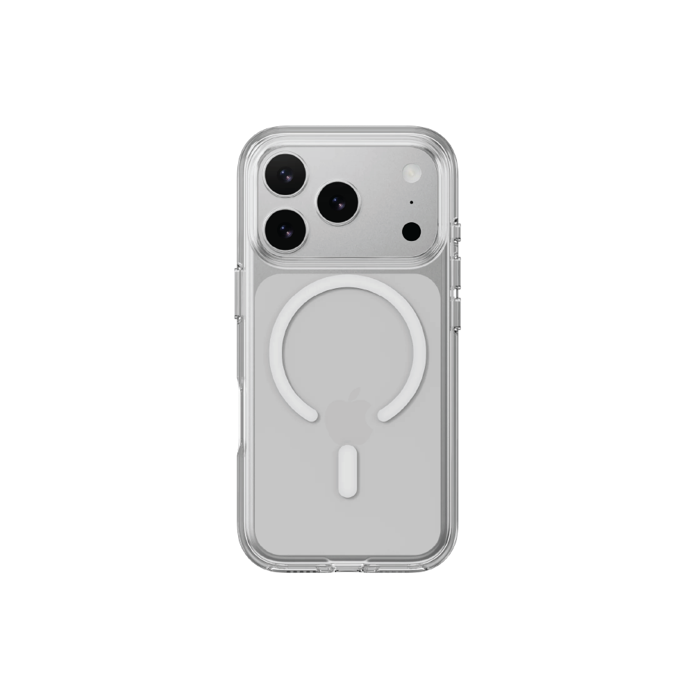 MAGEASY Bright M for iPhone 17 Pro Max/18 Pro Max – Transparent/White Ring