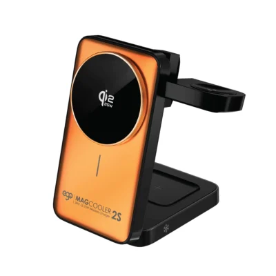 EGO MagCooler Qi2.2 3-in-1 25W Wireless Charger - Orange
