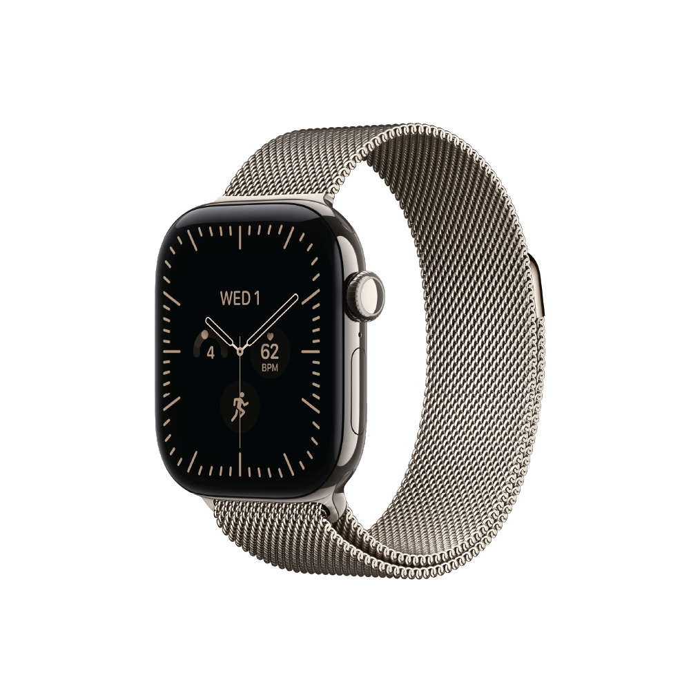 Apple Watch Series 12 GPS + Cellular 46MM Natural Titanium Case with Natural ML - S/M
