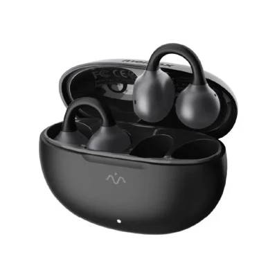 Momax 1Vibe Clip M AI ENC Clip-On Earbuds - Black