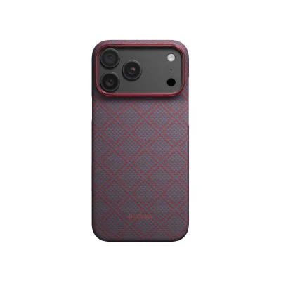 Pitaka Edge Ultra Slim Case for iPhone 18 Pro - Blue's Red